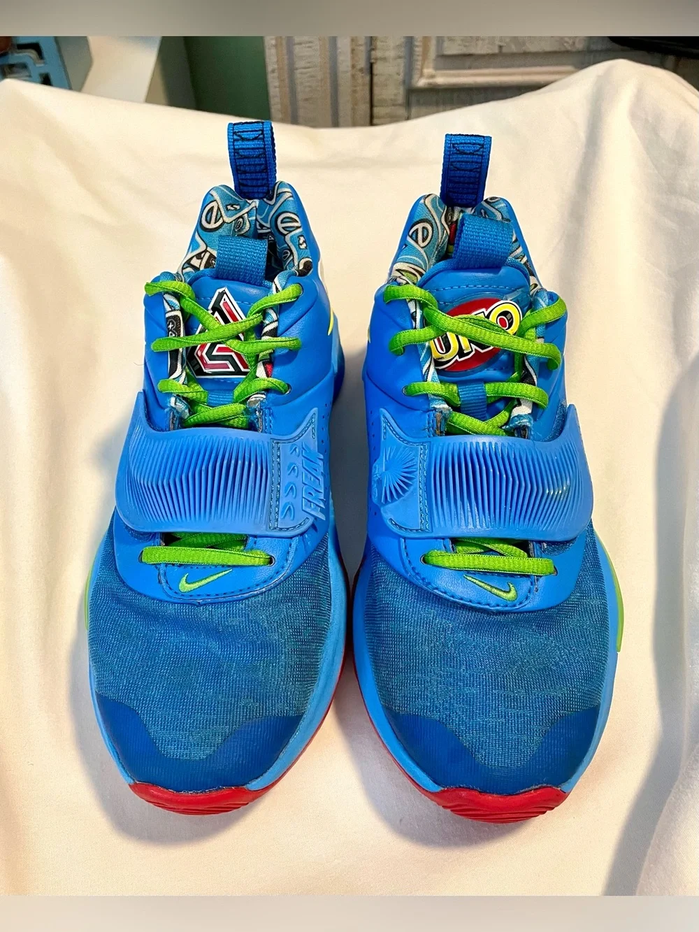 NIKE Zoom Freak 3 NRG - Blue/Green [DC9363-400] UNO - Kids Size 4.5 - Colorful